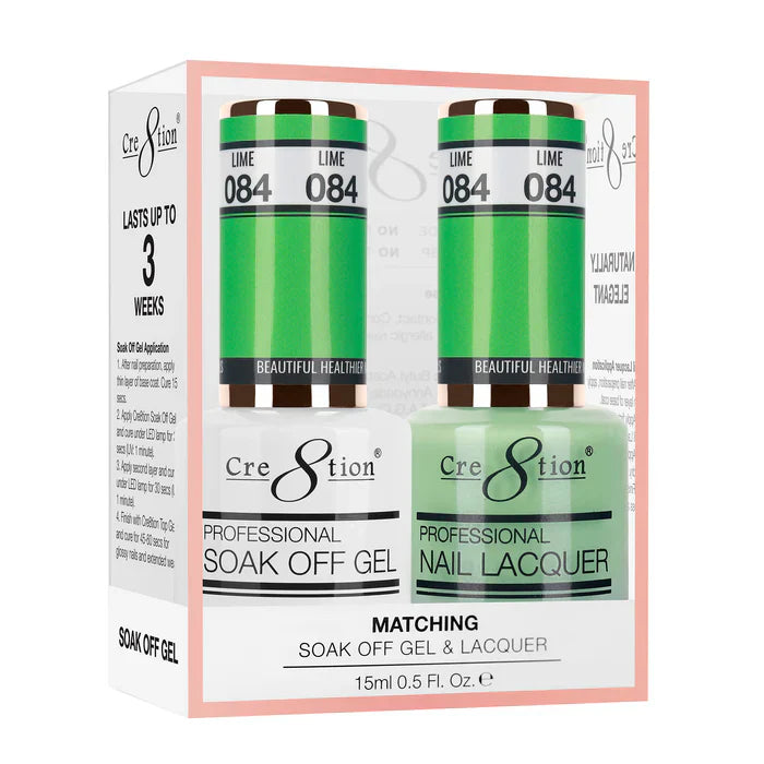 Creation Soak Off Gel Matching Pair 0.5oz 084 LIME