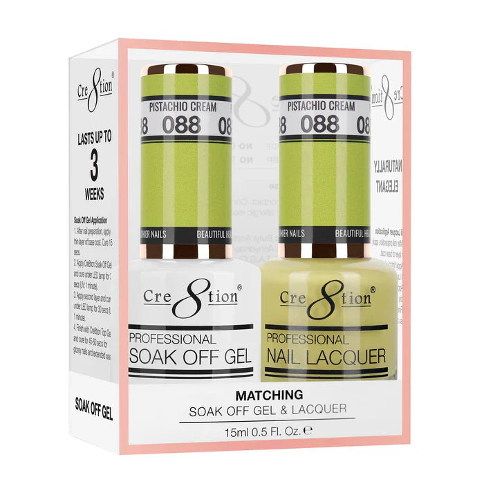 Creation Soak Off Gel Matching Pair 0.5oz 088 PISTACHIO CREAM