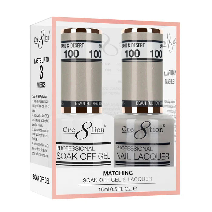 Creation Soak Off Gel Matching Pair 0.5oz 100 SAND & DESERT