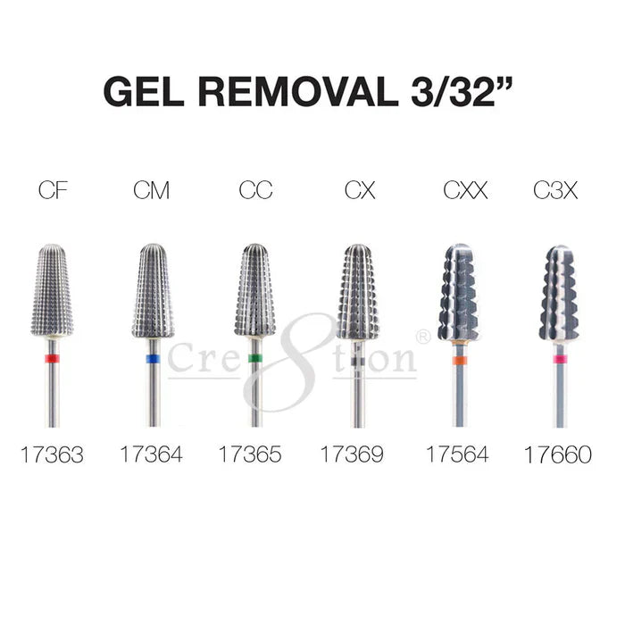 Creation Gel Removal Nail Filing Bit 3/32" Set