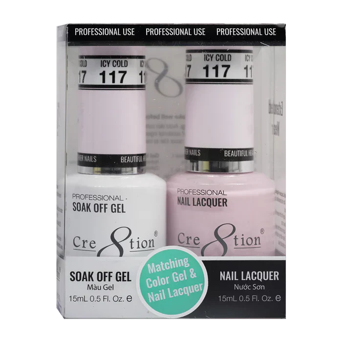 Creation Soak Off Gel Matching Pair 0.5oz 117 ICY COLD