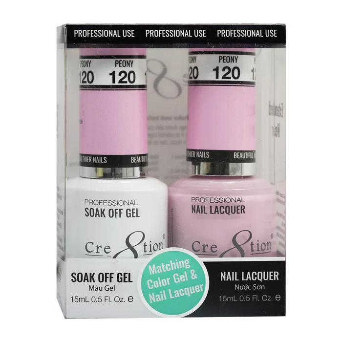 Creation Soak Off Gel Matching Pair 0.5oz 120 PEONY