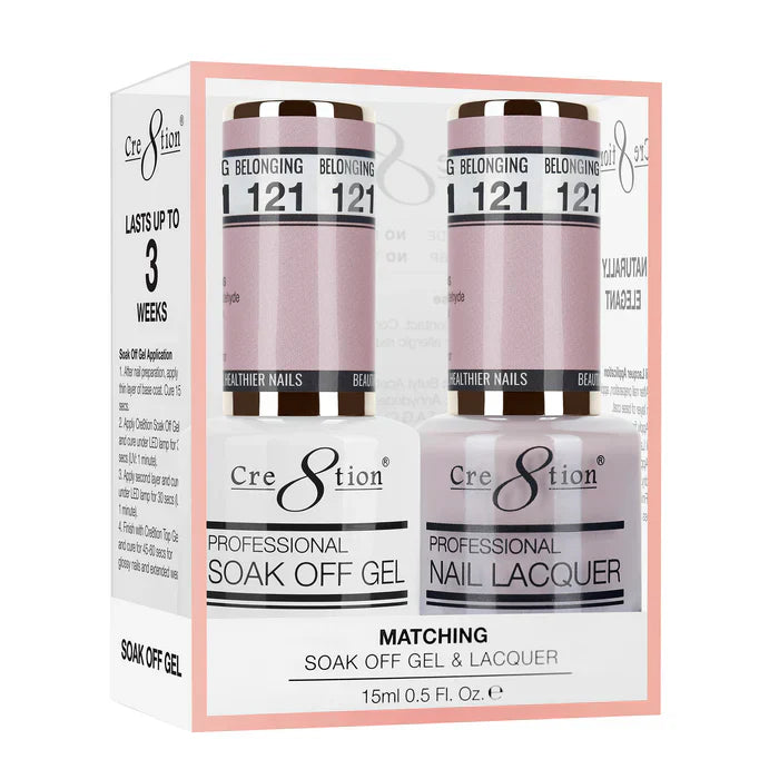 Creation Soak Off Gel Matching Pair 0.5oz 121 BELONGING