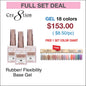 Creation Rubber/ Flexibility Base Gel 0.5oz - Full Set 18 Colors w/ 1 Color Chart