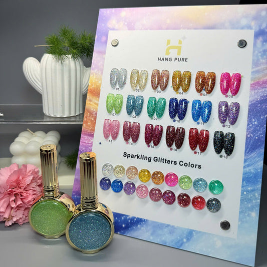 Sparkling Glitter - 18 Colors (#1 - #18) | HANG PURE 18ml